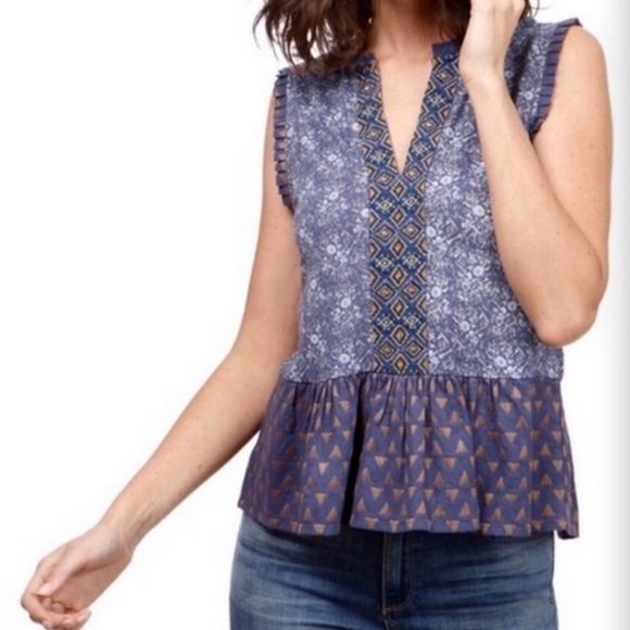 Lucky Brand Tops - Lucky brand Blue Peplum Top